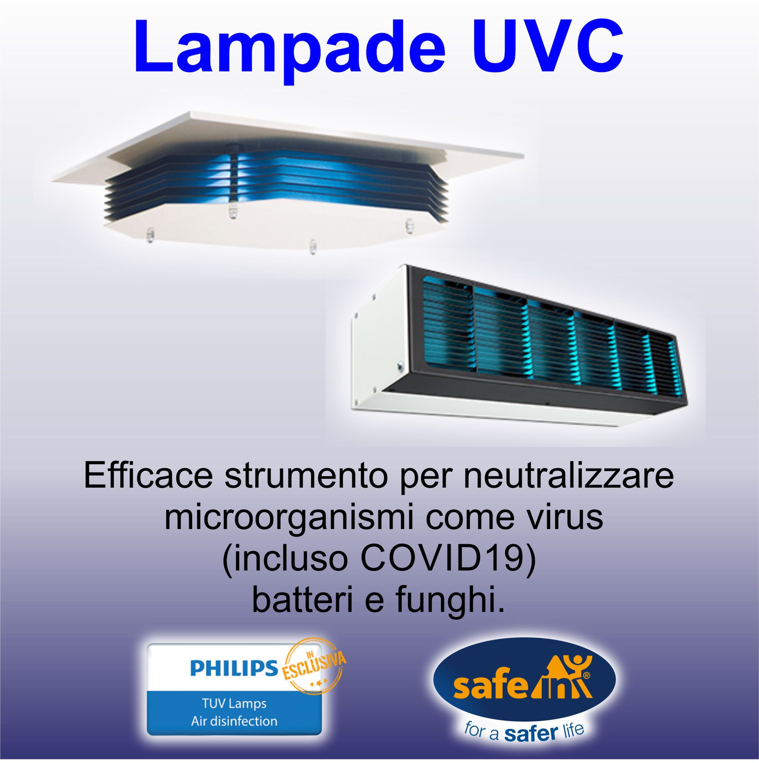 LAmpada UVC UV-C disinfettante virus batteri covid19 asti piemonte Philips