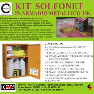 Kit di assorbente neutralizzanteper acido solforico - sversamenti di batterie e accumulatori vari