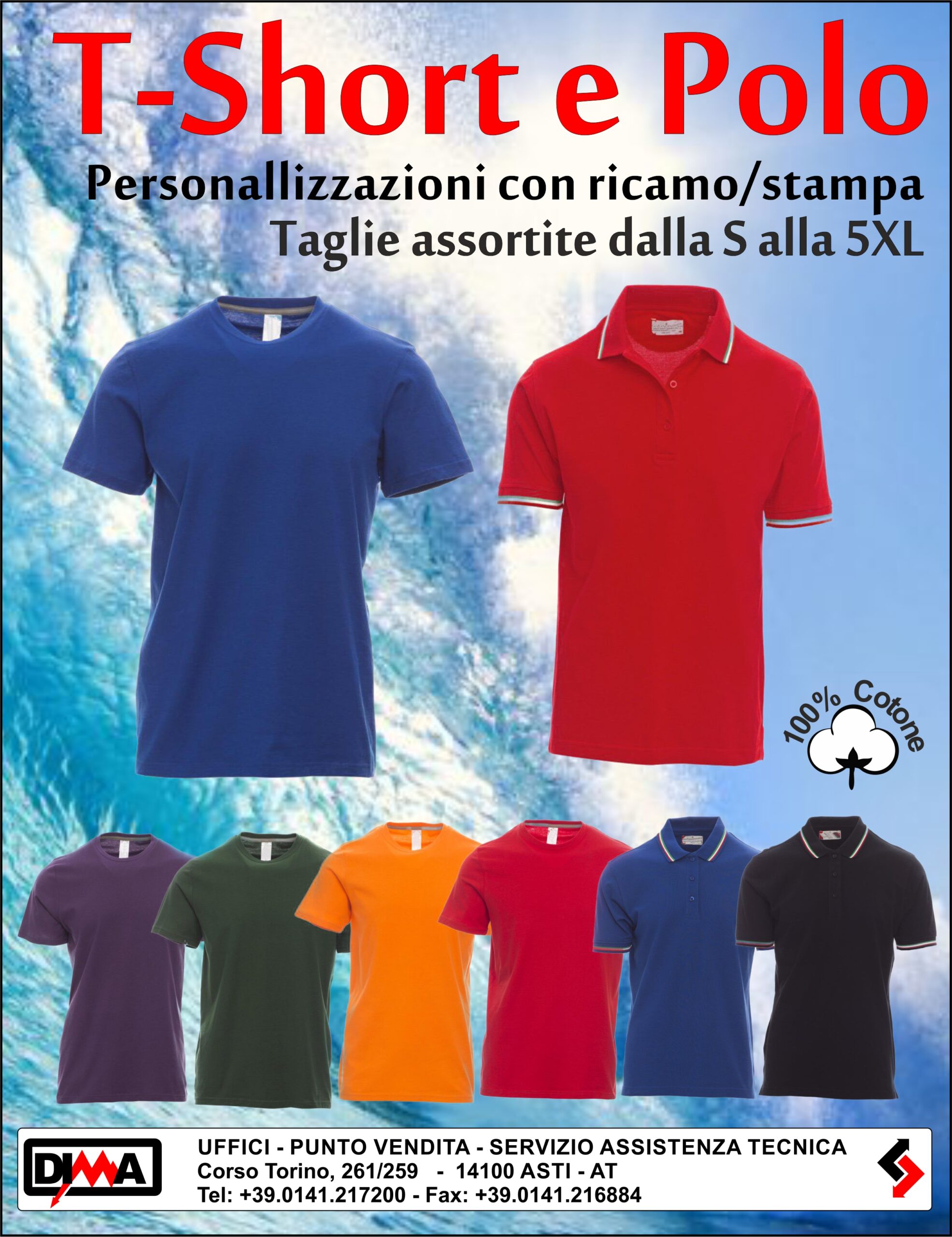 T-Short e Polo 100% Cotone Taglie Assortite