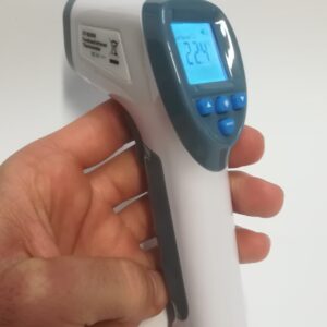 Termo scanner digitale portatile – lettore a d infrarossi senza contatto - display LCD – lettura temperatura corporea e superfici (32° C a 43 ° C)